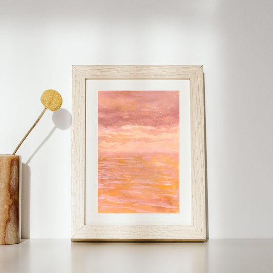 Ocean Sunrise Watercolor